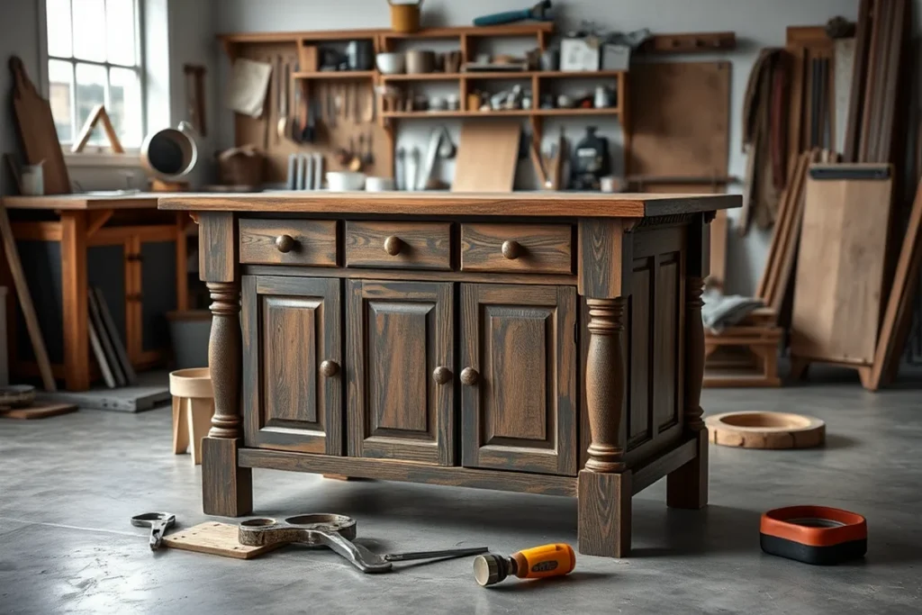 Repurposed Furniture Kitchen Island